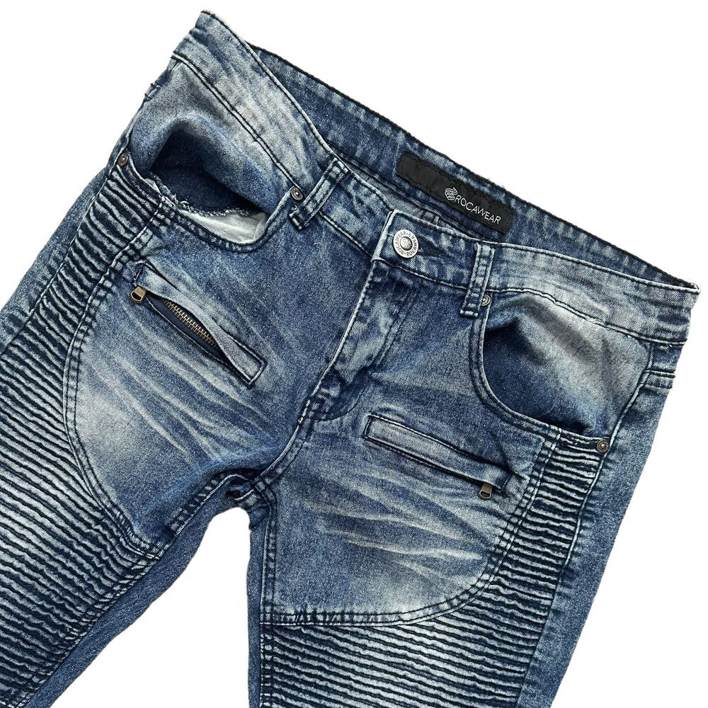 Rocawear Men's Dark Wash Jean Y2K 90s‎ Denim Hip Hop Streetwear Whiskered 32x32